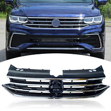 For VW 2022-2024 Volkswagen Tiguan Front Bumper Grille Upper Mesh Grill Chrome picture