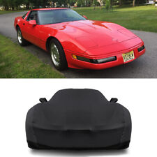 Super Stretch Indoor Black Tailored Car Cover For Chevy Corvette C4 With Bag picture