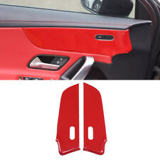 For Mercedes Benz AMG35 19~21 Red Carbon Fiber Inner Door Strip Panel Decor 2Pcs picture