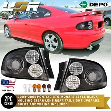 DEPO Pair of Black/Clear Rear Tail Lights For 2004-2006 Pontiac GTO Monaro V8 picture