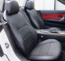 BMW Z4 2003-2008 BLACK VINYL CUSTOM MADE FIT FRONT SEAT COVERS picture