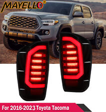 LED Tail Lights For 2016-2023 Toyota Tacoma Brake Rear Lamps Black Smoke Pair picture