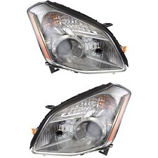 Headlight Assembly Set For 2007-08 Nissan Maxima Left Right Composite With Bulb picture