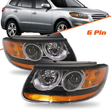 Pair Set For 2007-2012 Hyundai Santa Fe Headlights Left+Right Head Lamp Assembly picture