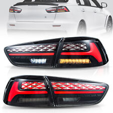2PCS New Updated Smoked LED Tail lights 2008-2020 For Mitsubishi Lancer EVO X EX picture
