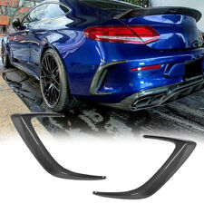 REAL CARBON Rear Bumper Splitters Fins For Benz W205 C205 C63 AMG Coupe 2015UP picture