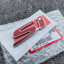 GENUINE OEM Red Si Emblem For honda civic 2Dr 4Dr Trunk Rear Badge Sticker Decal picture