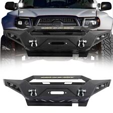 For 2005-2015 Toyota Tacoma Front Bumper w/Winch Plate & D-Rings & LED Lights picture