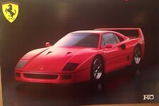 Ferrari F40 Factory Maranello UK Produced Extremely Rare Out Of Print Car Poster picture