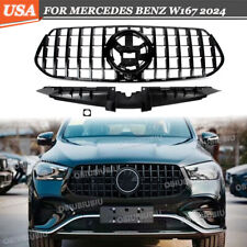 For 2024 Benz W167 GLE350 GLE450 GLE580 GLE53AMG GT R Front Grille Glossy Black picture
