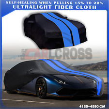 For Lamborghini Huracan Satin Stretch Indoor Car Cover Dustproof Black/BLUE picture