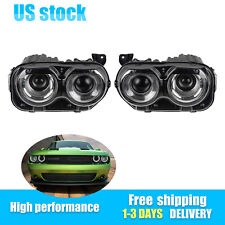 For 2015-2022 Dodge Challenger w/o Air Ducts Pair HID/Xenon Headlight Headlamp picture