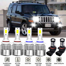 For Jeep Commander 2006-2010 6x 8000K LED Headlight Hi/Lo + Fog Light Bulbs Kit picture