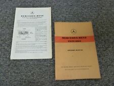 1957-1960 Mercedes Benz 220S Coupe Convertible Sedan Owner Manual 1958 1959 picture