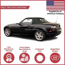 2006-2010 Mazda Miata Convertible Soft Top w/ DOT Approved Heated Glass, Black picture
