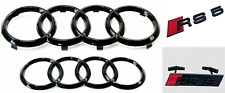 For Audi RS5 Car Front Rear Rings Hood Grille Emblem Trunk Decal Sticker Black picture