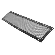 Fits 2007-2010 Chevy Silverado 2500/3500 Stainless 1 PC Black Rivet Mesh Grille picture