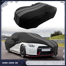 For NISSAN GT-R Grey/Black Full Car Cover Satin Stretch Indoor Dust Proof A+ picture