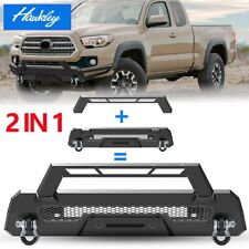 New Black Steel Front Bumper  w/2*D-Rings Shackles For Toyota Tacoma 2016-2023 picture
