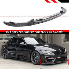 For 15-20 BMW F80 M3 F82 F83 M4 Carbon Fiber V2 Style Front Bumper Lip Splitter picture