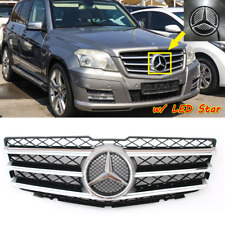 Front Grille w/ LED For 2009-2012 Mercedes Benz X204 GLK350 GLK300 GLK280 Chrome picture