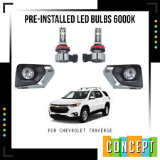 For 2018-2021 Chevrolet Traverse Complete Fog Lights Set with LED Bulbs picture