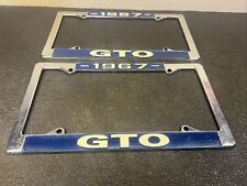 VTG NOS 1967 PONTIAC GTO LICENSE PLATE FRAMES RARE NEW READY TO MOUNT picture