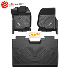 3W Floor Mats for 2015-2024 Ford F-150 F150 Super Crew Cab TPE All Weather Liner picture