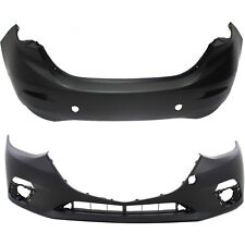 New Bumper Covers Fascias Set of 2 Front & Rear Sedan MA1000239, MA1100215 Pair picture