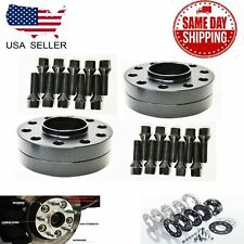 2PC 5X130 71.5MM BORE 10MM BLACK HUBCENTRIC WHEEL SPACER PORSCHE W/ 14X1.5 BOLTS picture