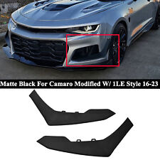 For Chevy Camaro ZL1 1LE AMPP Style 2016-2023 Front Bumper Splitter Side Canards picture
