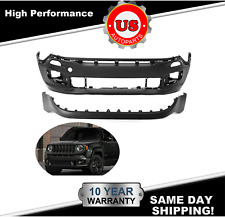Front Upper Lower Bumper Cover Set Fascia Compatible with 2015-18 Jeep Renegade picture