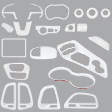 21x White Interior Trims Full Set Decals Accessories For Dodge Challenger 2015+ picture