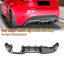 Rear Bumper Diffuser Lip For Ford Fiesta ST MK6 2012-2017 Carbon Fiber Look sng picture