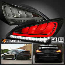 Smoke Fits 2010-2016 Hyundai Genesis Coupe 2Dr LED Tail Lights Sequential Lamps picture
