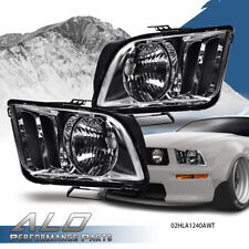 Fit For 2005-2009 Ford Mustang Left & Right Clear/Chrome Headlights Replacement picture