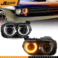 Left & Right Headlights For Dodge Challenger 2015-2021 HID/Xenon lamp W/ LED DRL picture