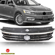 Fits VW Volkswagen Passat SEL R-Line 16-19 Front Upper Grille With Chrome Trim picture
