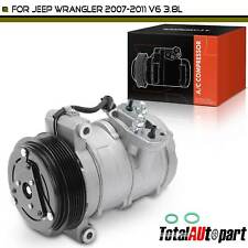 AC Compressor w/ Clutch for Jeep Wrangler 07-11 Sport Utility V6 3.8L 55111401AB picture