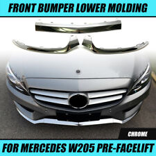 For Mercedes-Benz W205 AMG 2015-2018 Front Bumper Lip Lower Molding Trim Chrome picture