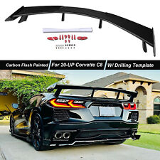 Carbon Flash Painted Rear High Wing Spoiler Bar For All 2020+ Corvette C8 Models picture