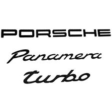 3Pcs Matte Black P-O-R-S-C-H-E Panamera Turbo Letter Rear Badge Emblem Nameplate picture