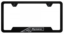 Acura A-Spec Logo Black Finish Notched License Plate Frame Official Licensed picture