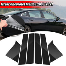 6PCS For 2016-2021 Chevrolet Malibu Glossy Black Pillar Posts Door Trim Covers picture