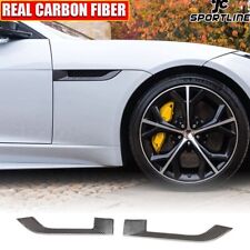 2PCS Real Carbon Fiber Side Fender Air Vent Cover Fit For Jaguar F-TYPE 2013-19 picture