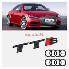 Gloss Black Badge Set Front and Rear Fits Audi TTS Mk3 8S OEM replacement picture