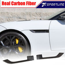 2PCS Real Carbon Air Flow Fender Side Vent Cover Fit For Jaguar F-TYPE 2013-19 picture