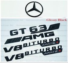 GT63S AMG V8 BITURBO 4MATIC+ Star Emblem gloss Black Badge Combo for X290 picture