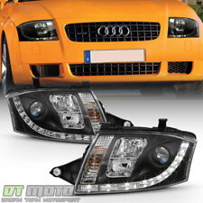 Black 1999-2006 Audi TT Quattro Projector Headlights w/LED Daytime Running Lamps picture