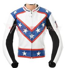 Evel knievel white star leather motorcycle jacket Evel knievel Motorbike Jacket picture